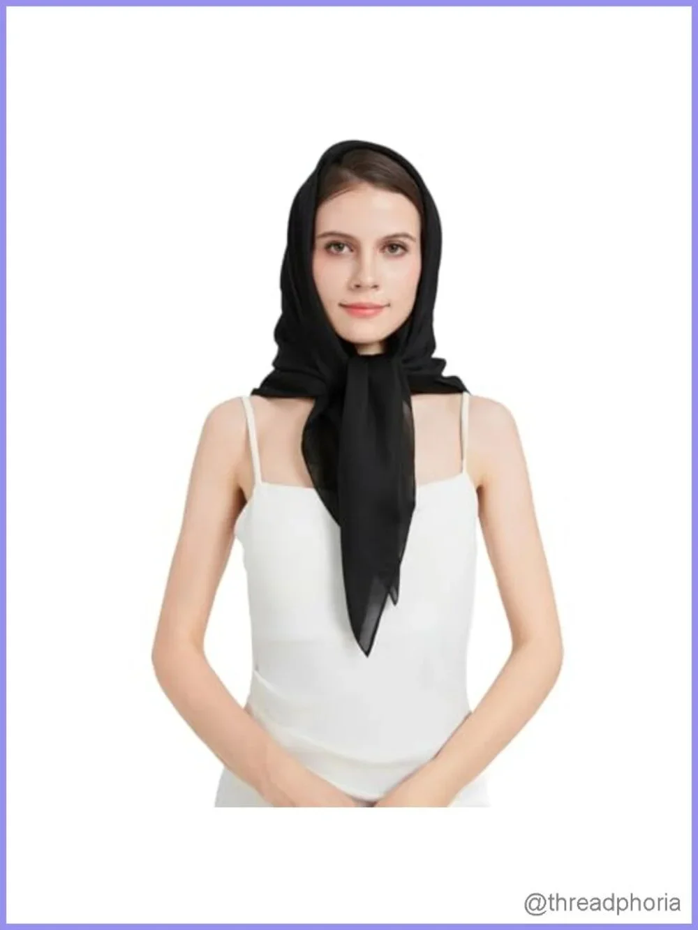100% Mulberry Silk 35'' Square Scarf Hair Wrap Neck Scarf
